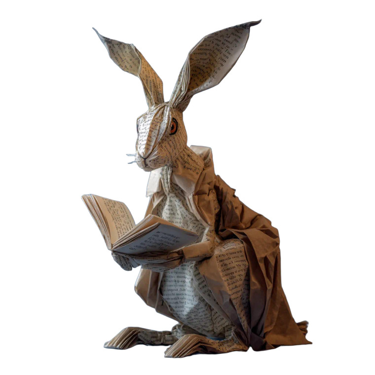 Bookish Hare Vinyl Car Decal Sticker – Waterproof & UV-Resistant 3.4133333333333336"