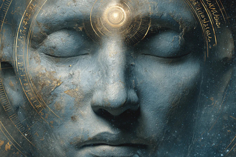 Serene Cosmic Portrait Vinyl Car Decal Sticker – Waterproof & UV-Resistant 2.986666666666667"