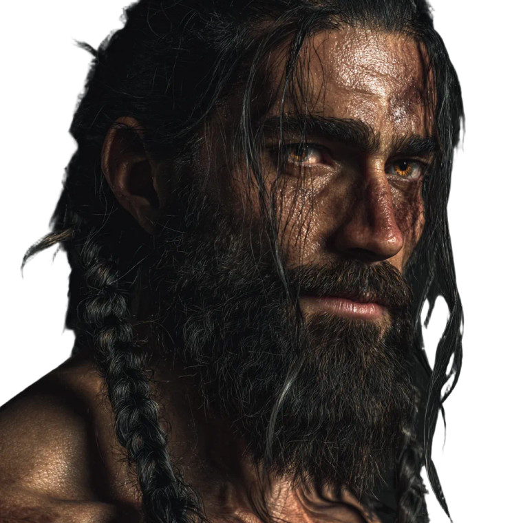 Warrior With Braids V2 Vinyl Car Decal Sticker – Waterproof & UV-Resistant 3.4133333333333336"