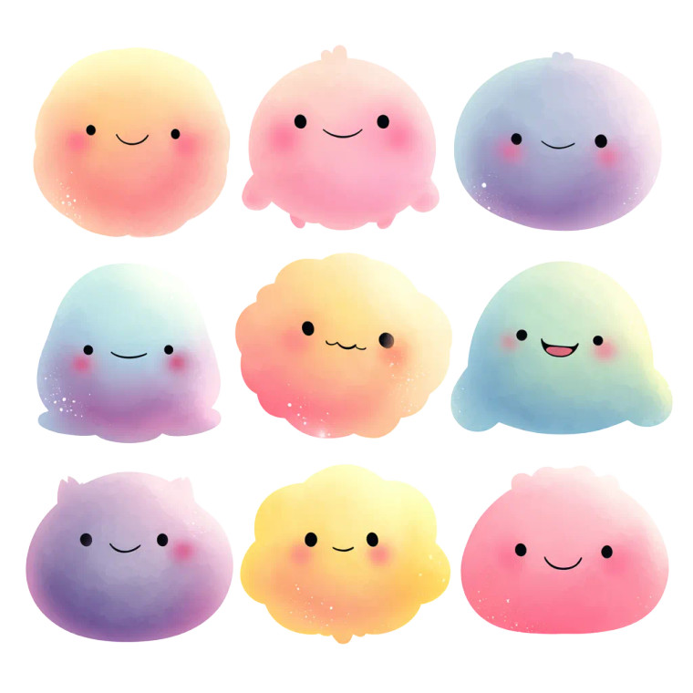 Colorful Round Blobs Vinyl Car Decal Sticker – Waterproof & UV-Resistant 6.826666666666667"