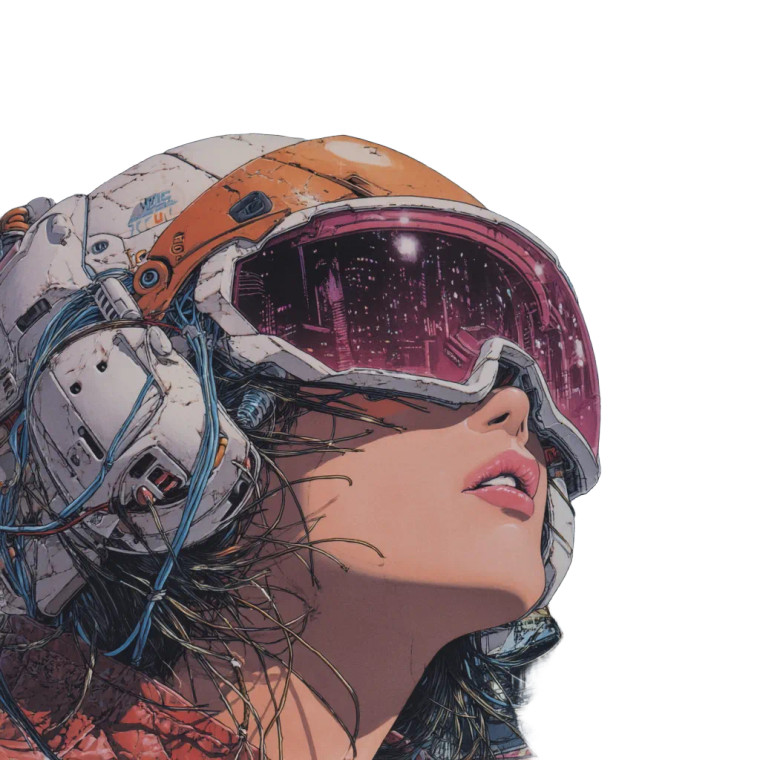 Super Cyber Girl Vinyl Car Decal Sticker – Waterproof & UV-Resistant 3.4133333333333336"