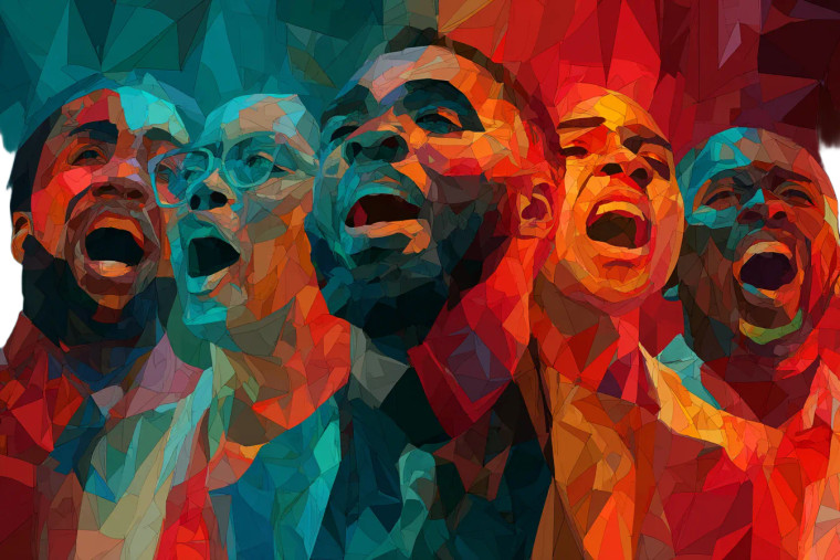 Gospel Choir Portrait Vinyl Car Decal Sticker – Waterproof & UV-Resistant 5.97333333333333