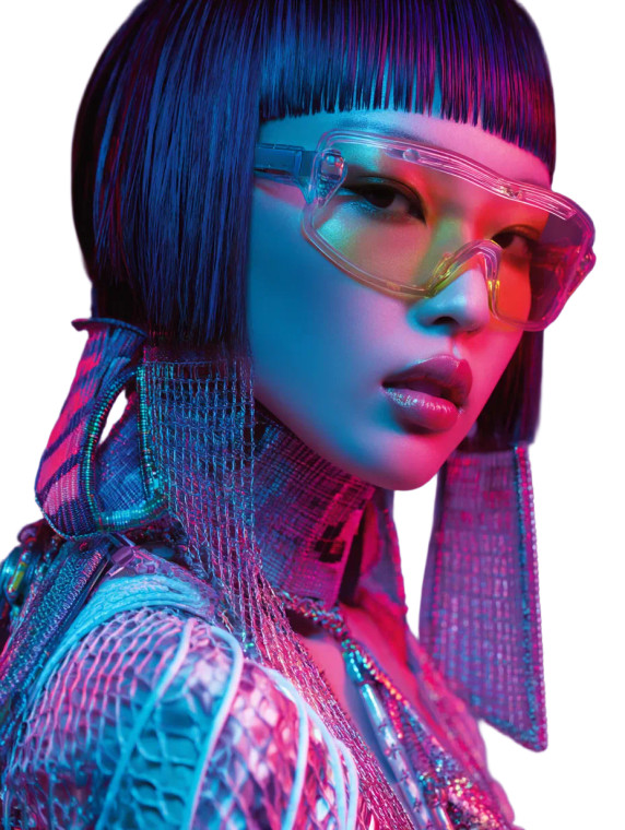 Cyberpunk Vogue Model Vinyl Car Decal Sticker – Waterproof & UV-Resistant 4.1066666666666665"