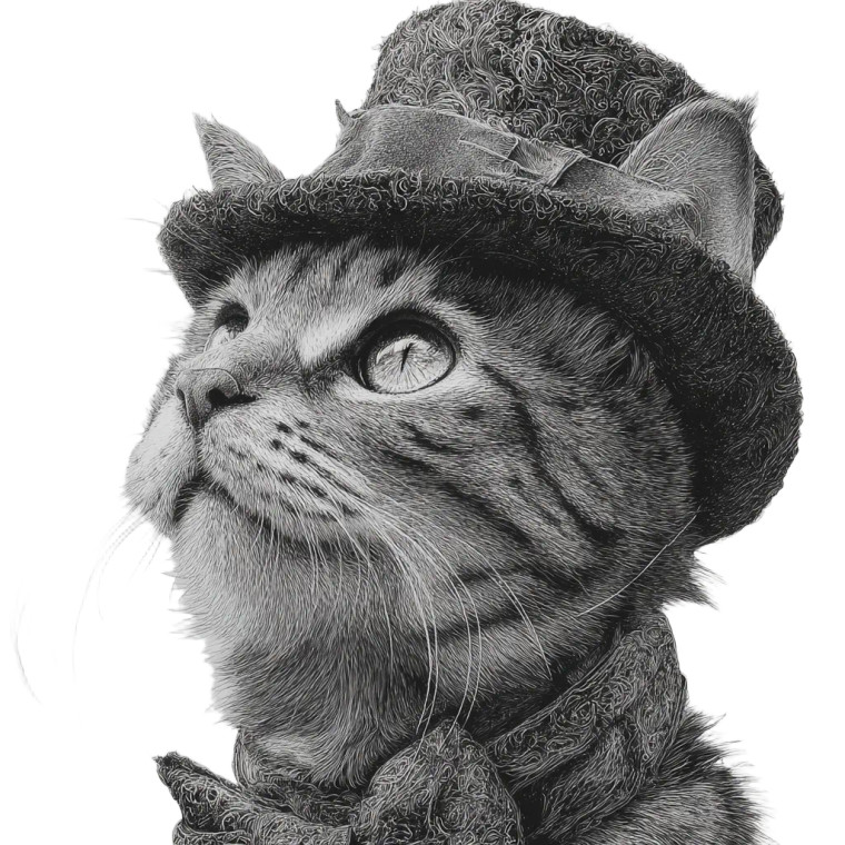 Stoned Cat Hat Vinyl Car Decal Sticker – Waterproof & UV-Resistant 6.826666666666667"