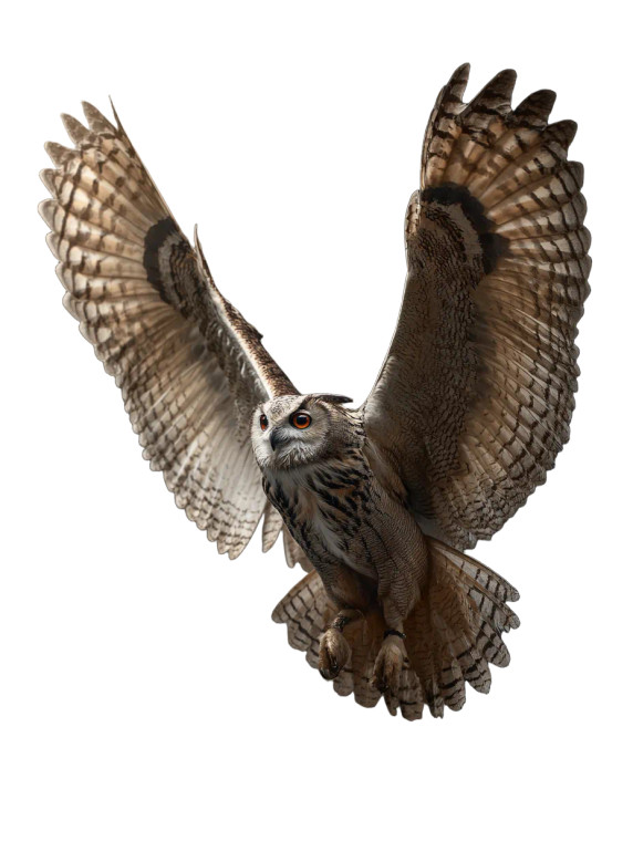 Flying Owl Backlit Vinyl Car Decal Sticker – Waterproof & UV-Resistant 4.1066666666666665"