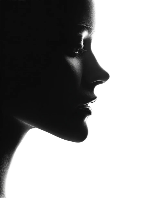 Silhouette Woman Face Vinyl Car Decal Sticker – Waterproof & UV-Resistant 8.213333333333333"