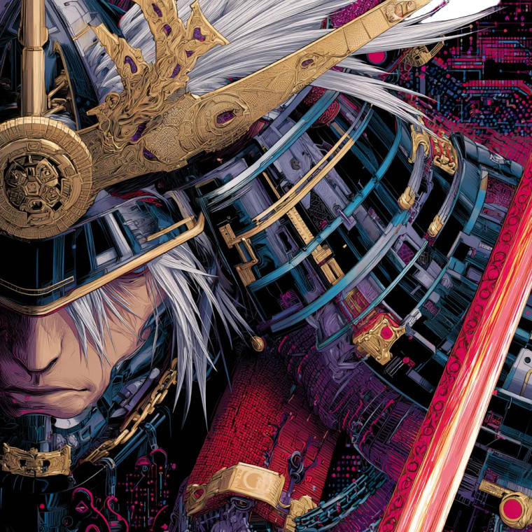 Mecha Anime Cyborg Vinyl Car Decal Sticker – Waterproof & UV-Resistant 3.4133333333333336"