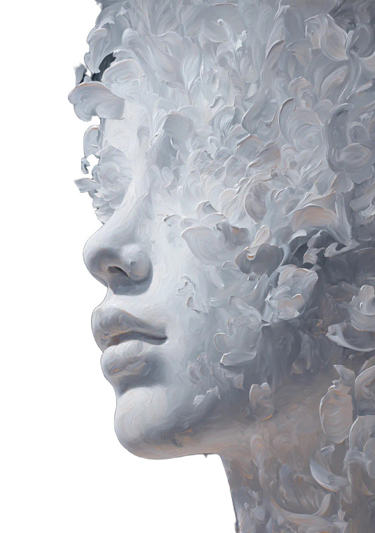 Abstract Floral Portrait V2 Vinyl Car Decal Sticker – Waterproof & UV-Resistant 4.32"
