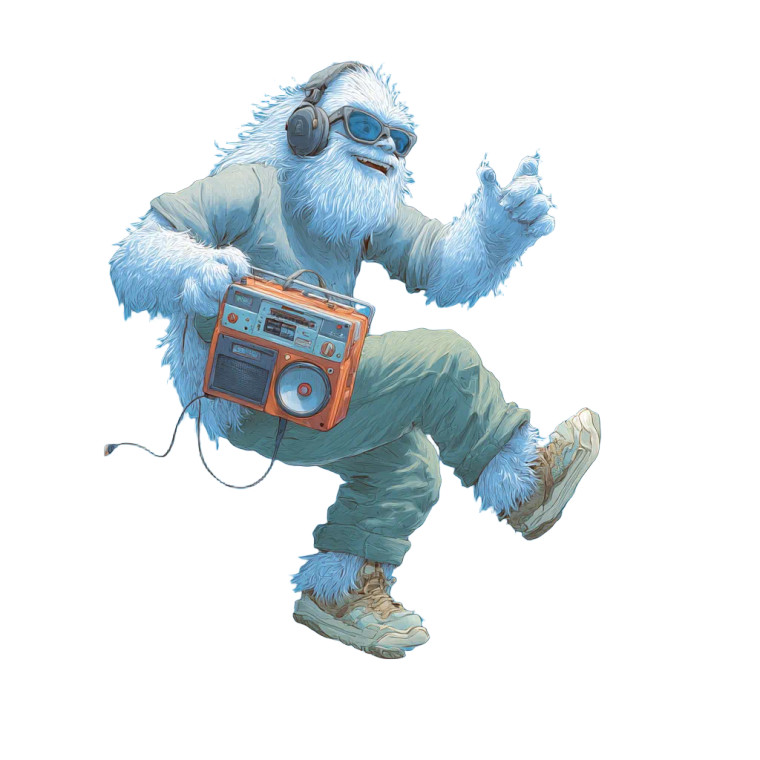 Grooving Yeti Vinyl Car Decal Sticker – Waterproof & UV-Resistant 6.826666666666667"