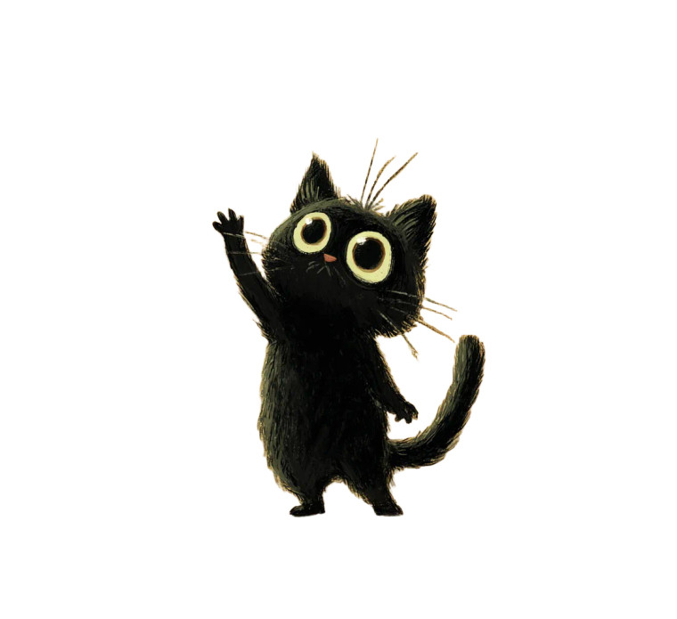 Animated Black Cat Vinyl Car Decal Sticker – Waterproof & UV-Resistant 3.4133333333333336"