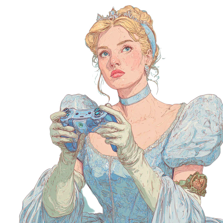 Cinderella Gaming Vinyl Car Decal Sticker – Waterproof & UV-Resistant 6.826666666666667"