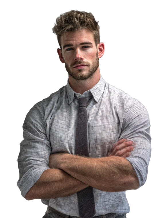 Handsome Office Manager Vinyl Car Decal Sticker – Waterproof & UV-Resistant 4.1066666666666665"