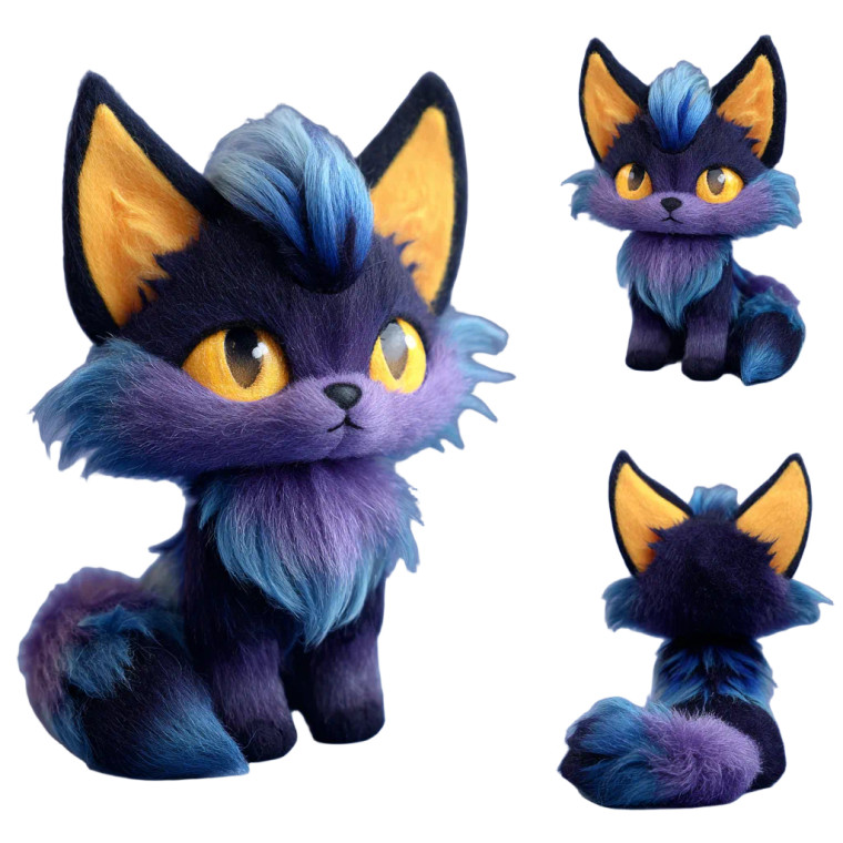 Cute Plushy Hybrid Vinyl Car Decal Sticker – Waterproof & UV-Resistant 3.4133333333333336"