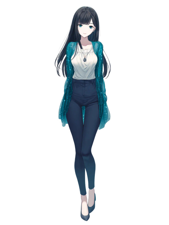 Sci-Fi Anime Woman V3 Vinyl Car Decal Sticker – Waterproof & UV-Resistant 8.213333333333333"