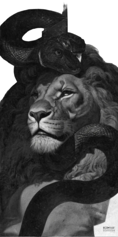 Lion Vs Serpent Vinyl Car Decal Sticker – Waterproof & UV-Resistant 10.2