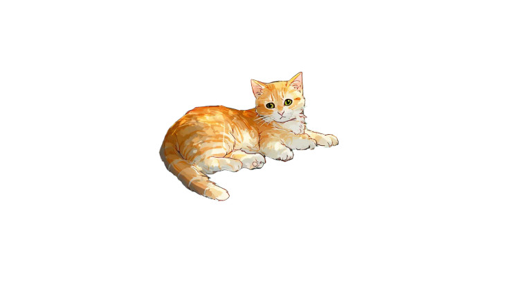 Orange Cat On Bench Vinyl Car Decal Sticker – Waterproof & UV-Resistant 2.72"