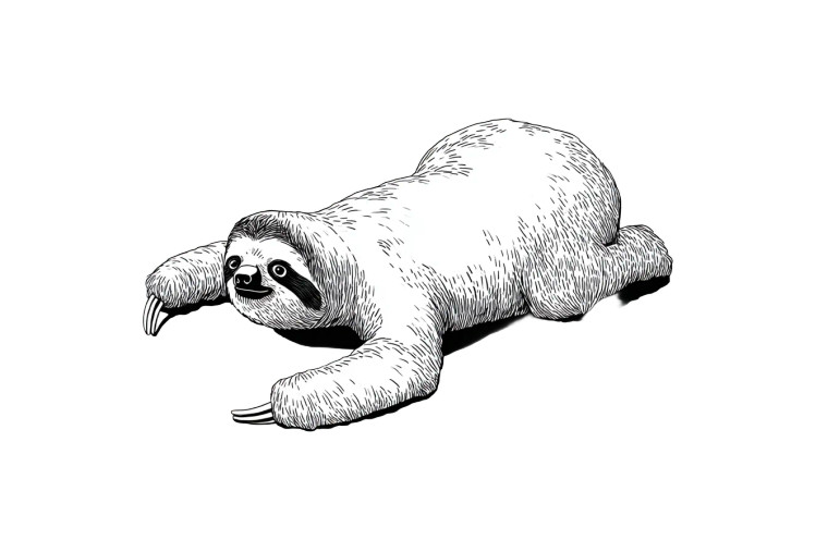 Minimalist Sloth Vinyl Car Decal Sticker – Waterproof & UV-Resistant 5.97333333333333