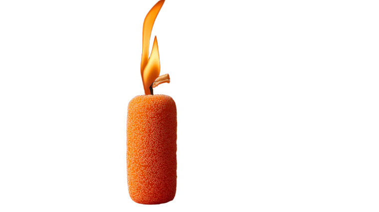 Candy Flame Vinyl Car Decal Sticker – Waterproof & UV-Resistant 2.72"