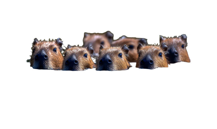 Cute Capybaras Vinyl Car Decal Sticker – Waterproof & UV-Resistant 2.8266666666666667"