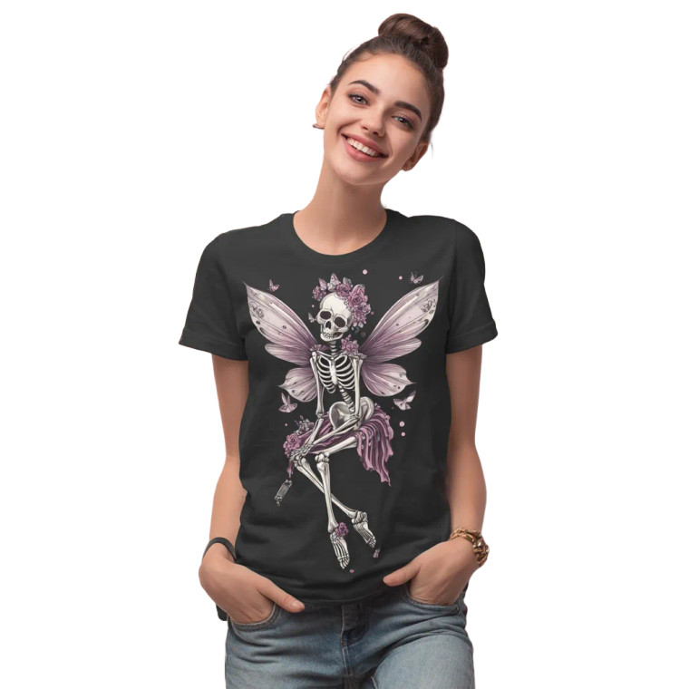 Skeleton Fairy Vinyl Car Decal Sticker – Waterproof & UV-Resistant 3.4133333333333336"