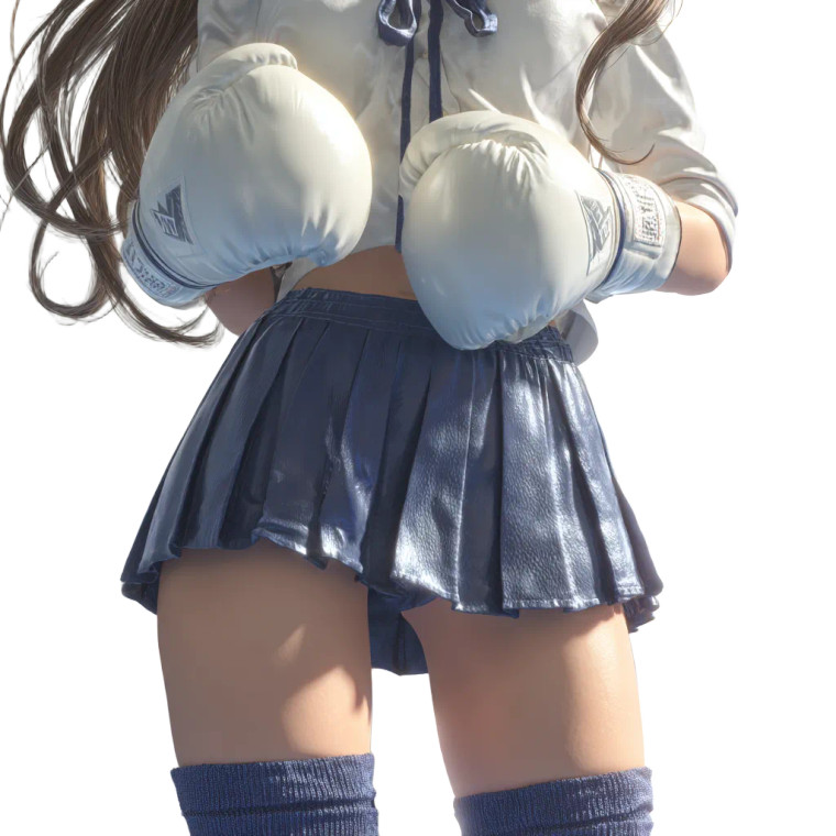Anime Boxer Girl V4 Vinyl Car Decal Sticker – Waterproof & UV-Resistant 6.826666666666667"