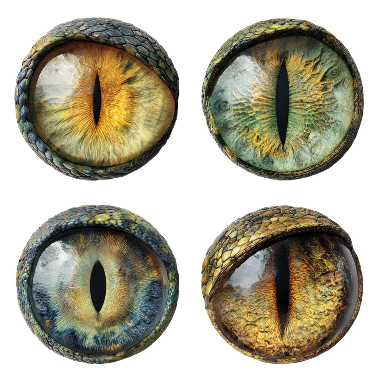 Reptilian Fantasy Eyeballs Vinyl Car Decal Sticker – Waterproof & UV-Resistant 3.4133333333333336"