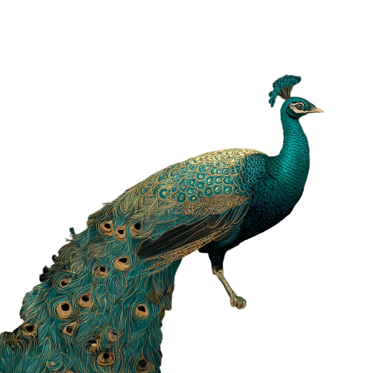 Majestic Peacock Wallpaper Vinyl Car Decal Sticker – Waterproof & UV-Resistant 6.826666666666667"