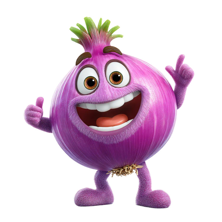 Happy Purple Onion Vinyl Car Decal Sticker – Waterproof & UV-Resistant 6.826666666666667"