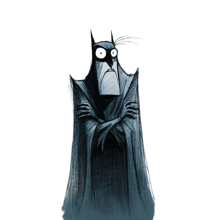 Anxious Batman Vinyl Car Decal Sticker – Waterproof & UV-Resistant 3.4133333333333336"