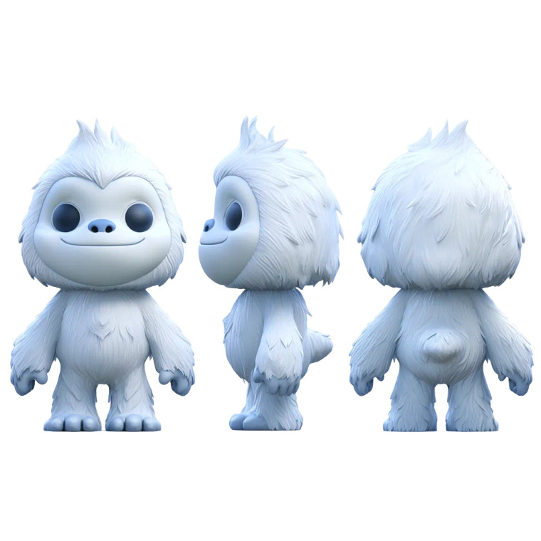 Baby Yeti Model Vinyl Car Decal Sticker – Waterproof & UV-Resistant 3.4133333333333336"