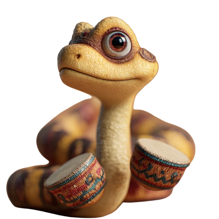 Chubby Cartoon Snake Vinyl Car Decal Sticker – Waterproof & UV-Resistant 3.4133333333333336"