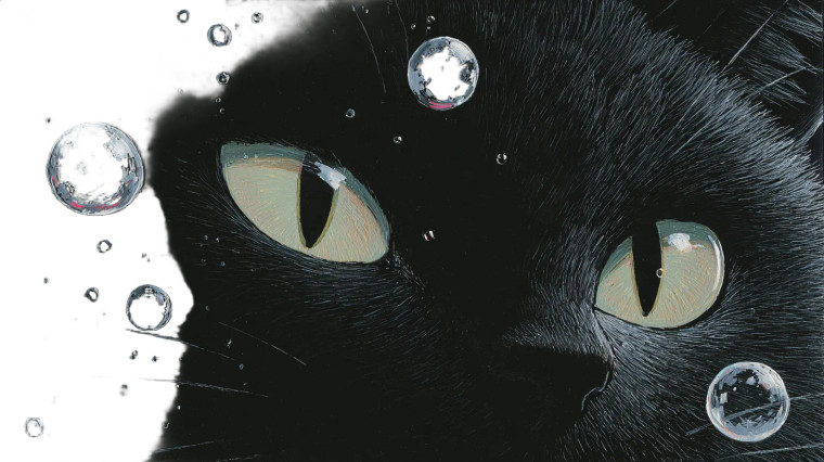 Ghibli-Style Cat V2 Vinyl Car Decal Sticker – Waterproof & UV-Resistant 2.72"