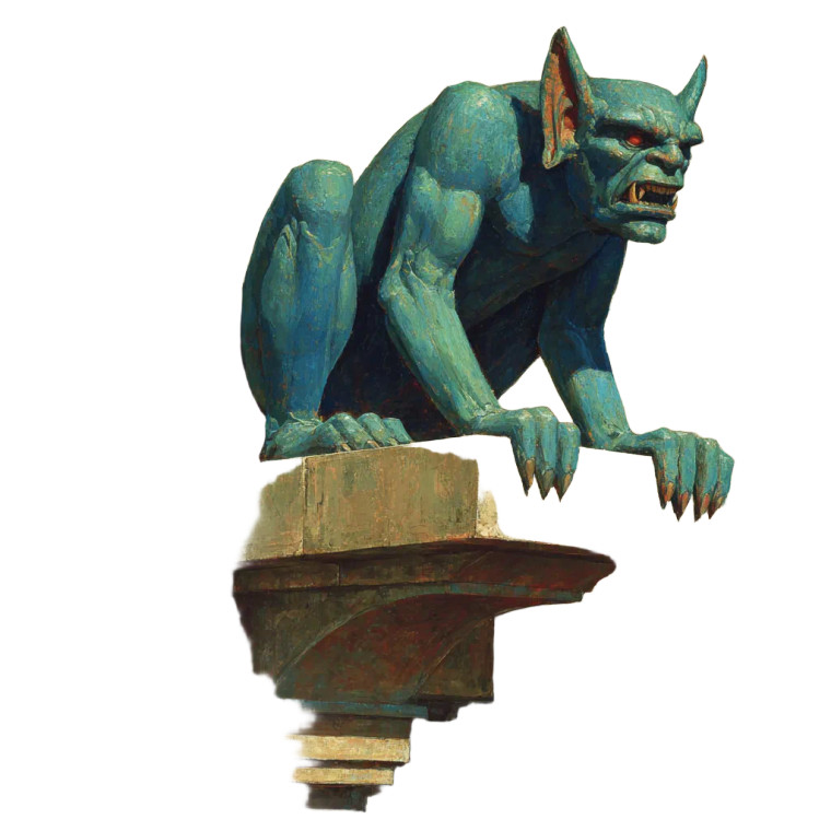 Dark Deco Gargoyle Vinyl Car Decal Sticker – Waterproof & UV-Resistant 3.4133333333333336"
