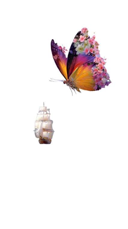 Fantasy Butterfly Landscape Vinyl Car Decal Sticker – Waterproof & UV-Resistant 4.8533333333333335"