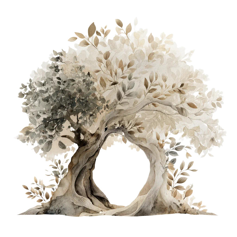 Watercolor Hollow Tree Vinyl Car Decal Sticker – Waterproof & UV-Resistant 6.826666666666667"