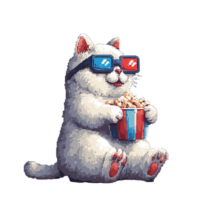 Pixel Cat Glasses Vinyl Car Decal Sticker – Waterproof & UV-Resistant 3.4133333333333336"