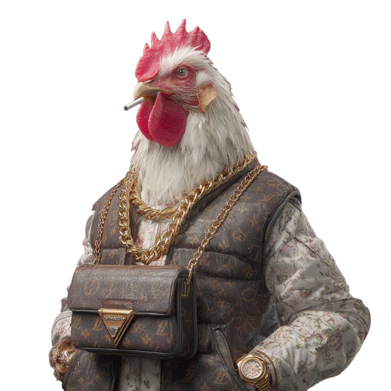 Stylish Chicken V3 Vinyl Car Decal Sticker – Waterproof & UV-Resistant 3.4133333333333336"