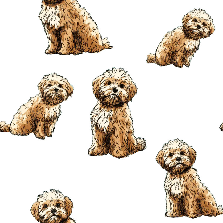 Cockapoo Pattern Vinyl Car Decal Sticker – Waterproof & UV-Resistant 3.4133333333333336"