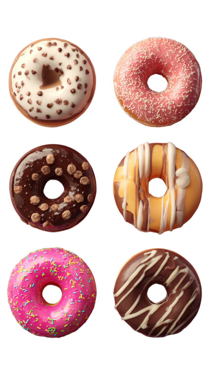 Top View Donuts Vinyl Car Decal Sticker – Waterproof & UV-Resistant 9.706666666666667"
