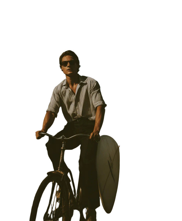 Surfboard Cyclist Vinyl Car Decal Sticker – Waterproof & UV-Resistant 8.0"