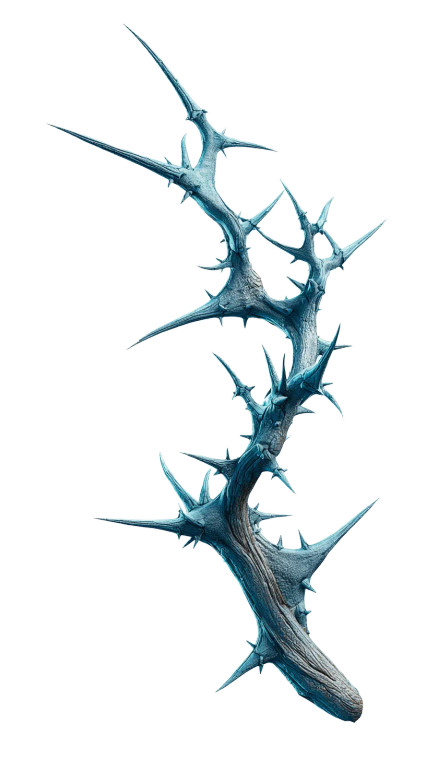Thorned Tree Branch Vinyl Car Decal Sticker – Waterproof & UV-Resistant 4.8533333333333335"