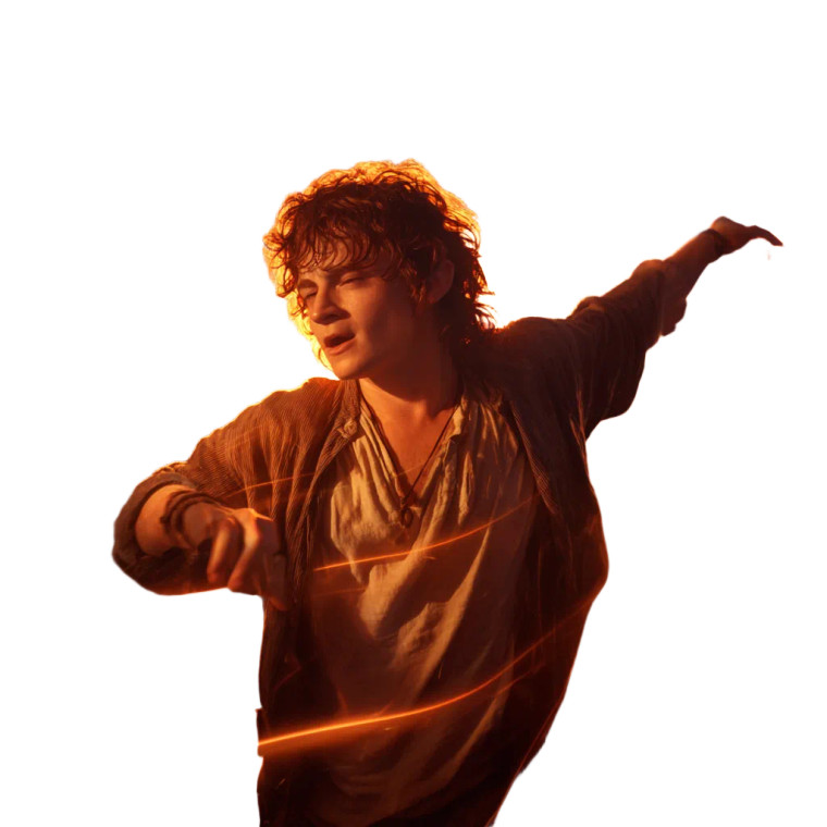 Dancing Frodo Vinyl Car Decal Sticker – Waterproof & UV-Resistant 3.4133333333333336"