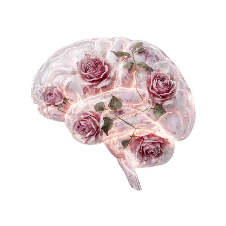 Glowing Brain Roses Vinyl Car Decal Sticker – Waterproof & UV-Resistant 3.4133333333333336"