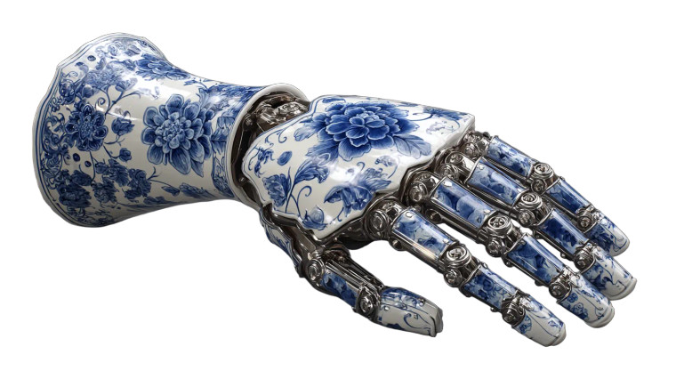 Porcelain Mechanical Hand Vinyl Car Decal Sticker – Waterproof & UV-Resistant 5.4