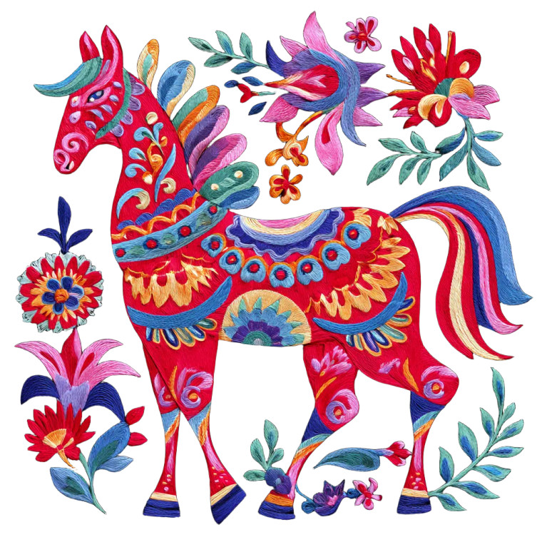 Chinese Horse Paper-Cut Vinyl Car Decal Sticker – Waterproof & UV-Resistant 3.4133333333333336"