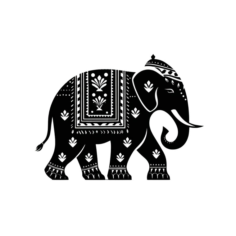 Elephant Throne Logo Vinyl Car Decal Sticker – Waterproof & UV-Resistant 3.4133333333333336"