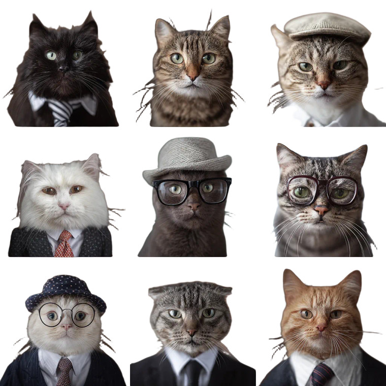 Cat-Human Reversal Vinyl Car Decal Sticker – Waterproof & UV-Resistant 3.4133333333333336"