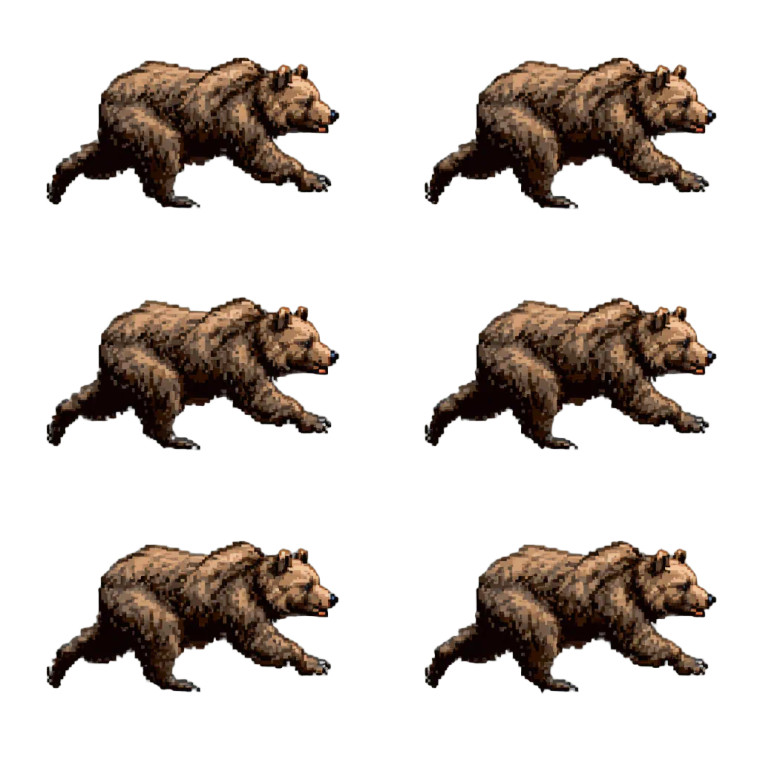 Running Bear Sprite Vinyl Car Decal Sticker – Waterproof & UV-Resistant 6.826666666666667"