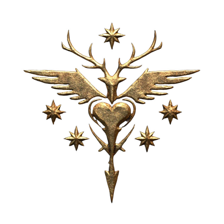 Fantasy Deity Emblem Vinyl Car Decal Sticker – Waterproof & UV-Resistant 3.4133333333333336"