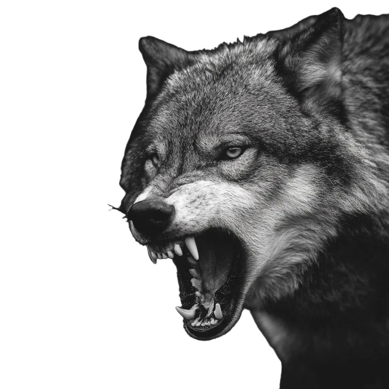 Aggressive Wolf V14 Vinyl Car Decal Sticker – Waterproof & UV-Resistant 3.4133333333333336"